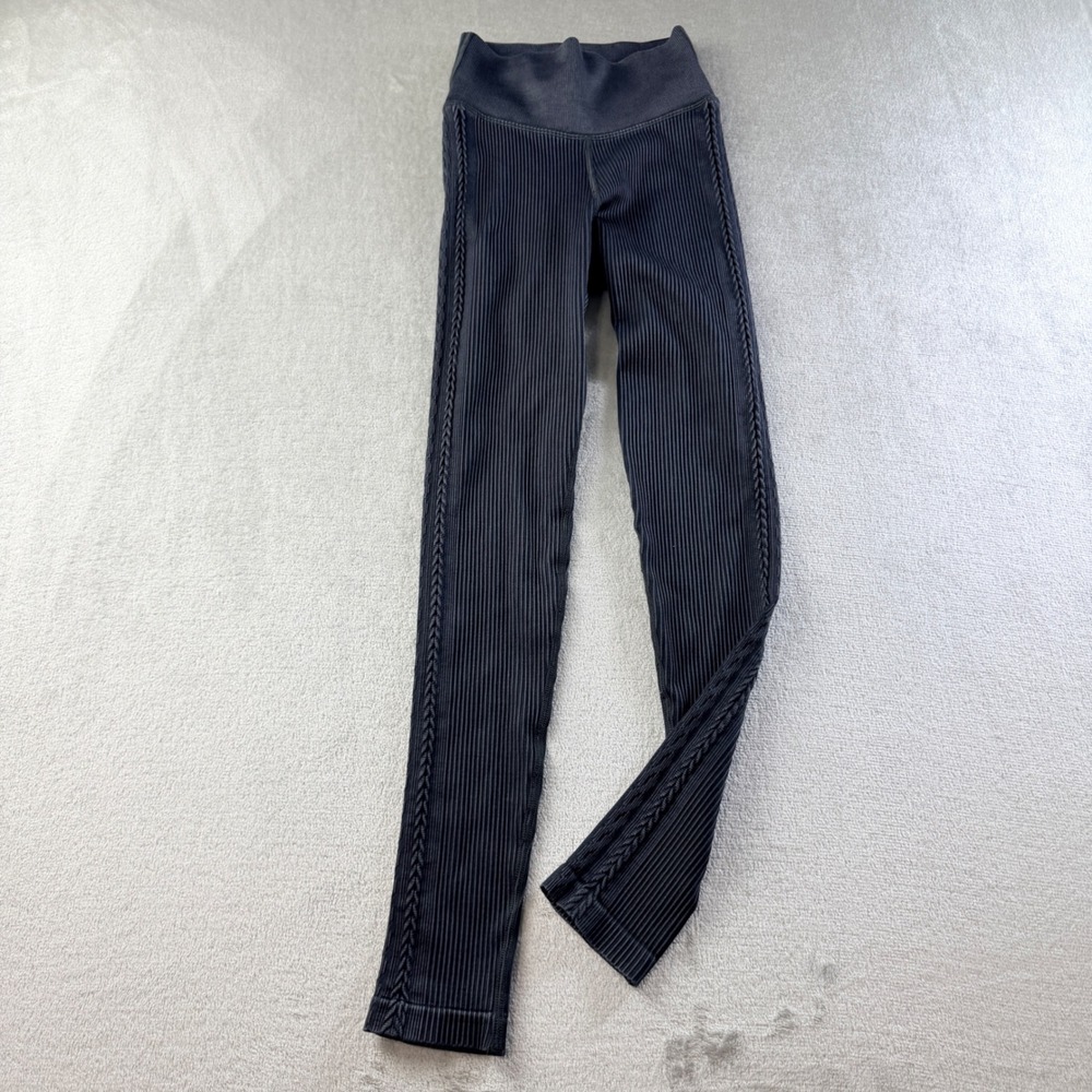 OFFLINE by Aerie Ribbed Seamless Leggings Washed Black Women's XS